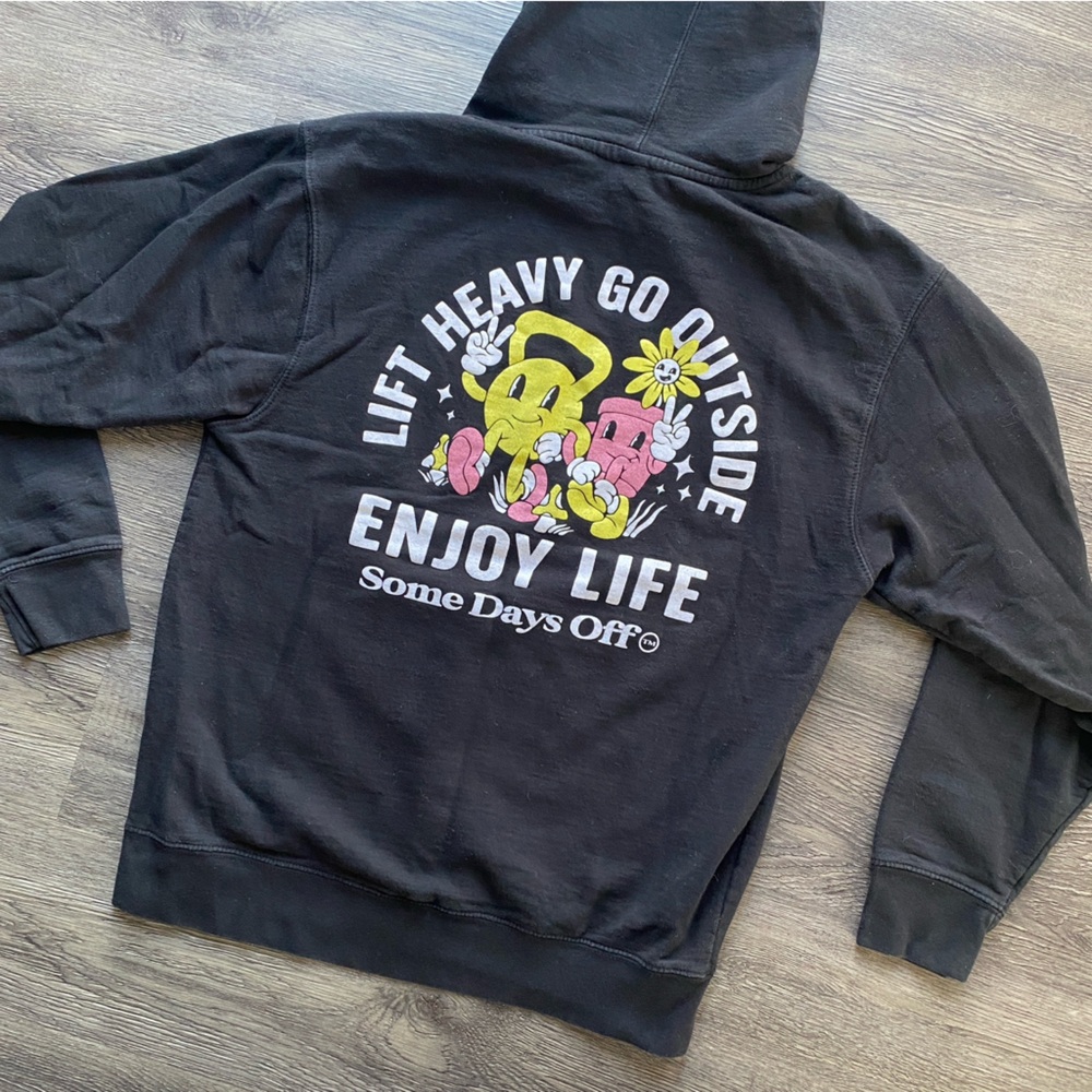 Some days off gym sweatshirt lift fitness hoodie go outside y2k indie smiley